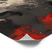 Majestic Chinese Dragon mit Red Ink Spritzer Poster (Ecke)