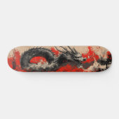 Majestic Chinese Dragon mit Red Ink Spritzer Skateboard (Horizontal)