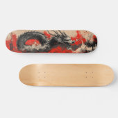 Majestic Chinese Dragon mit Red Ink Spritzer Skateboard (Horizontal)