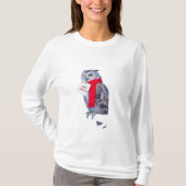 Majestic Christmas Owl Snowy Winter T-Shirt (Vorderseite)