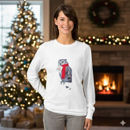 Majestic Christmas Owl Snowy Winter T-Shirt