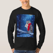 Majestic Christmas Owl Snowy Winter T-Shirt (Vorderseite)