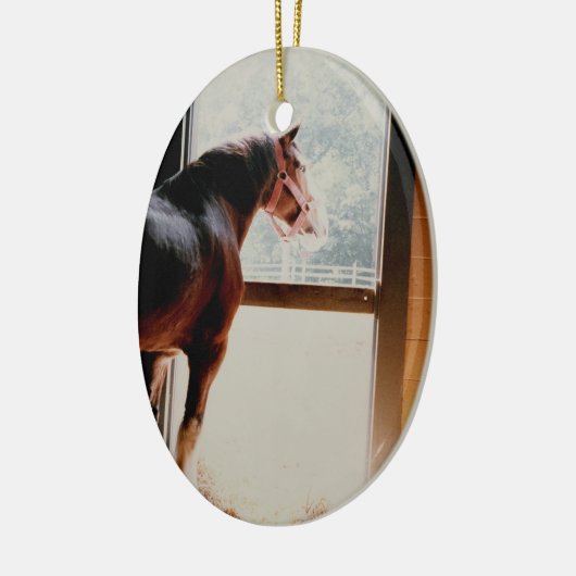 Majestic Clydesdale Keramik Ornament (Links)