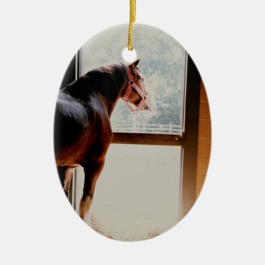 Majestic Clydesdale Keramik Ornament (Vorne)