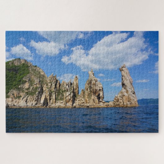 Majestic Coastal Spires – Triozyorye, Sea of Japan Puzzle (Horizontal)