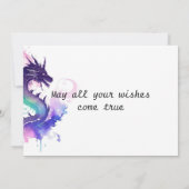 Majestic Colorful Dragon Birthday Karte (Rückseite)