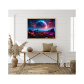 Majestic Cosmic Fantasy Landscape Vibranly Fotodruck