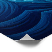 Majestic Cosmic Whale Splashing Through Stars Poster (Ecke)