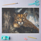 Majestic Cougar in Forest Decoupage Seidenpapier (Basteln)