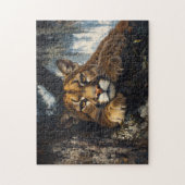 Majestic Cougar in Forest Puzzle (Vertikal)