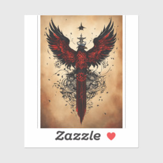 Majestic Crystal Eagle T - Shirt Design Aufkleber