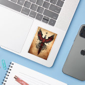 Majestic Crystal Eagle T - Shirt Design Aufkleber (Laptop mit iPhone)