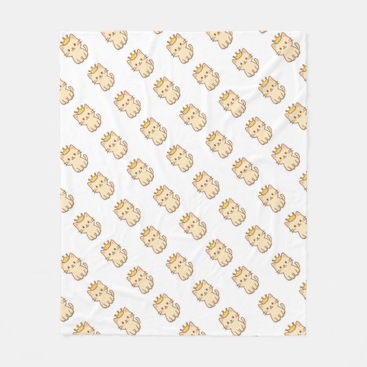 Majestic Cudly Cat mit einer Krone Fleecedecke (Vorderseite)