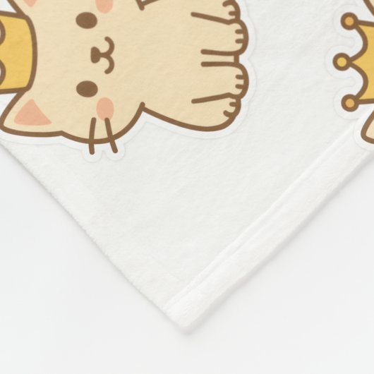 Majestic Cudly Cat mit einer Krone Fleecedecke (Ecke)