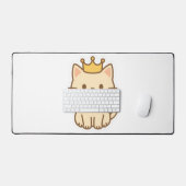 Majestic Cudly Cat mit einer Krone Schreibtischunterlage (Tastatur & Maus)