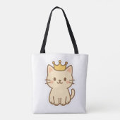 Majestic Cudly Cat mit einer Krone Tasche (Rückseite)