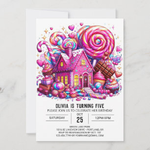 Majestic Custom Candyland Digital zum Geburtstag Einladung