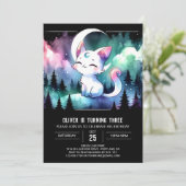 Majestic Custom Cat Geburtstag Einladung (Stehend Vorderseite)