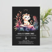 Majestic Custom Tiger Birthday Einladung (Stehend Vorderseite)