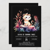 Majestic Custom Tiger Birthday Einladung (Vorne/Hinten)