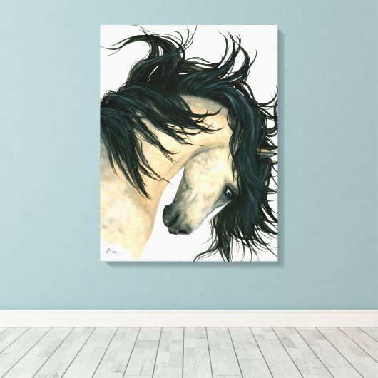 Majestic Dappled Buckskin Horse Leinwand von Bihrl (Insitu (Holzboden))