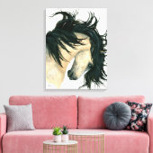 Majestic Dappled Buckskin Horse Leinwand von Bihrl (Insitu (Wohnzimmer))