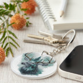 Majestic Dee mit Wald Schlüsselanhänger (Vorderseite rechts)