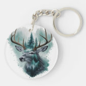 Majestic Dee mit Wald Schlüsselanhänger (Rückseite)