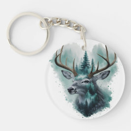 Majestic Dee mit Wald Schlüsselanhänger