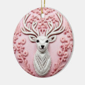 Majestic Deer Embroidery Keramik Ornament (Links)