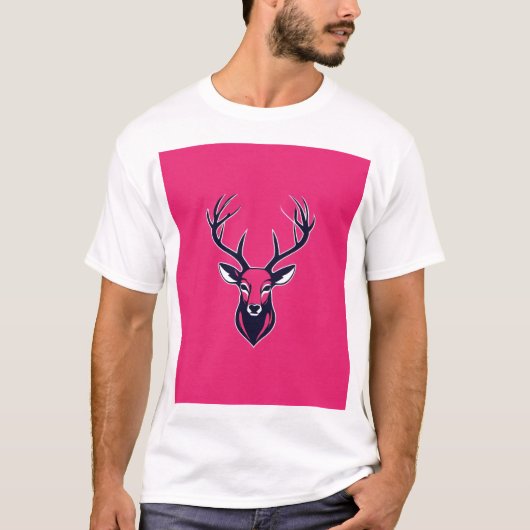 Majestic Deer Head Logo design. T-Shirt (Vorderseite)