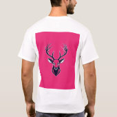 Majestic Deer Head Logo design. T-Shirt (Rückseite)