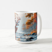 Majestic Deer im Herbstwald Kaffeetasse (VorderseiteRechts)