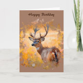 Majestic Deer in a Field of Wildflowers Karte (Vorderseite)