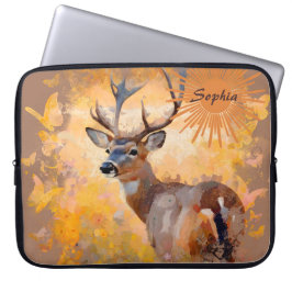 Majestic Deer in a Field of Wildflowers Laptopschutzhülle