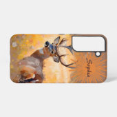 Majestic Deer in a Field of Wildflowers Samsung Galaxy Hülle (Rückseite (Horizontal))