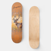 Majestic Deer in a Field of Wildflowers Skateboard (Vorderseite)