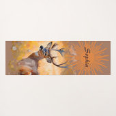 Majestic Deer in a Field of Wildflowers Yogamatte (Rückseite (Horizontal))