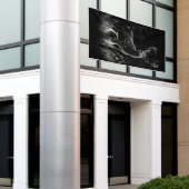 Majestic Deer in der Wildnis - Black&White Art Banner (Äußeres Gebäude)