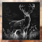 Majestic Deer in der Wildnis - Black&White Art Fensteraufkleber (Blatt 2)