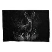 Majestic Deer in der Wildnis - Black&White Art Kissenbezug (Vorderseite-Links)