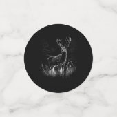 Majestic Deer in der Wildnis - Black&White Art Konfetti (Klein Vorderseite)