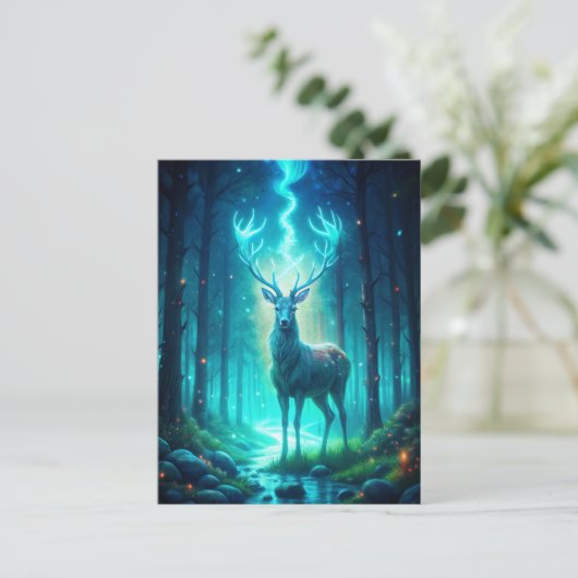 Majestic Deer Postkarte (Stehend Vorderseite)