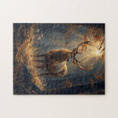 Majestic Deer Stag im Wald Puzzle (Horizontal)
