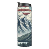 Majestic Deer unterhalb des amerikanischen Luftrau Thermosbecher (Nach rechts gedreht)