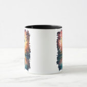 Majestic Dei am Sunset Lake Reflektion Tasse (Zentrum)