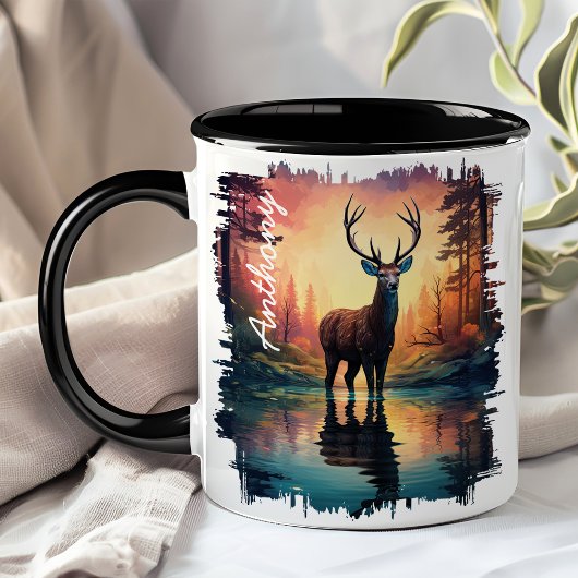 Majestic Dei am Sunset Lake Reflektion Tasse
