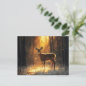 Majestic Dei im Winterwald Postkarte (Stehend Vorderseite)