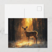 Majestic Dei im Winterwald Postkarte (Vorne/Hinten)