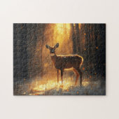 Majestic Dei im Winterwald Puzzle (Horizontal)
